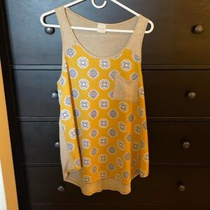 Mixed material tank top